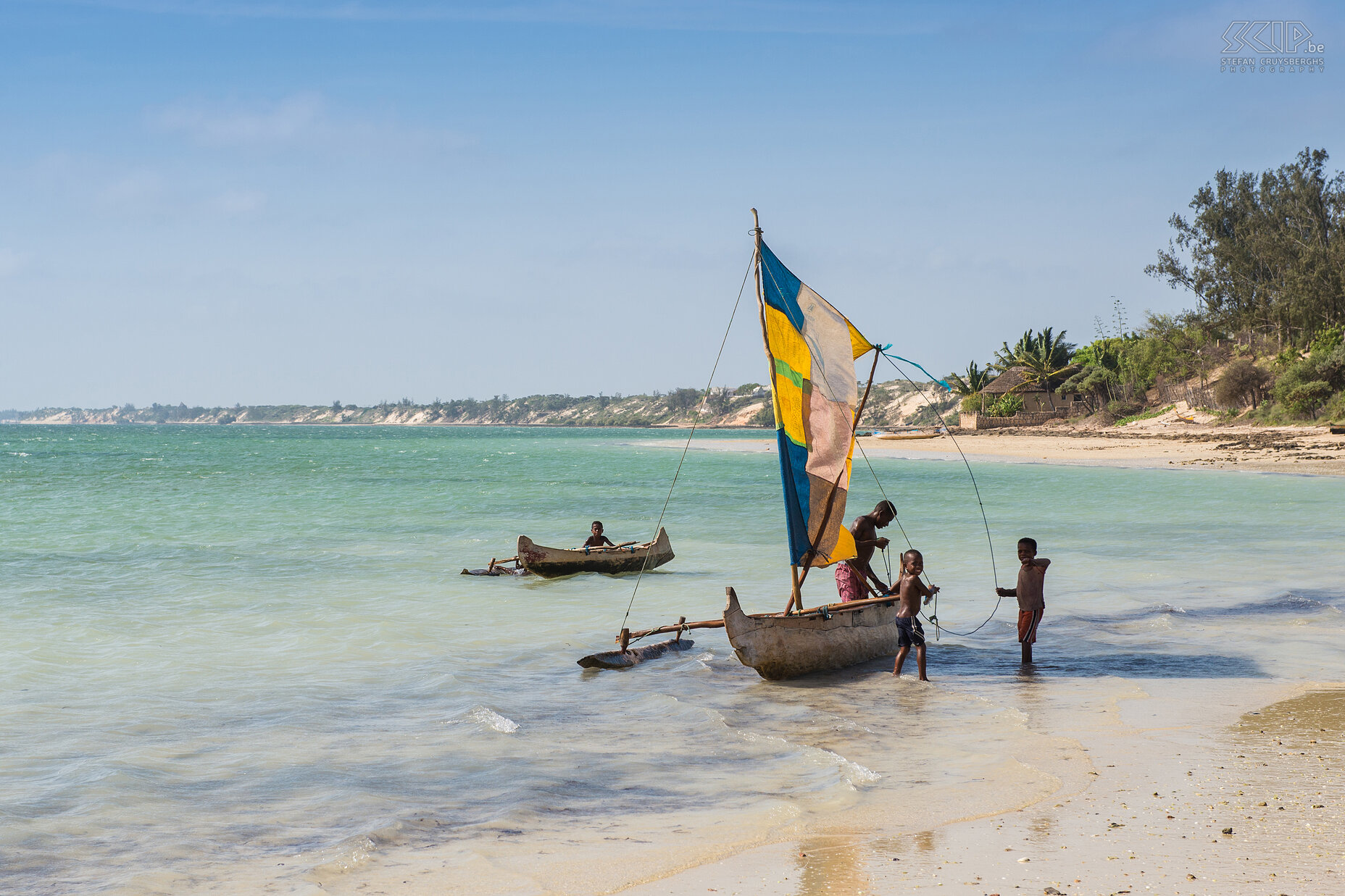 Ifaty - Strand Enkele traditionele pirogues op het strand van Ifaty in het zuiden van Madagaskar. Stefan Cruysberghs